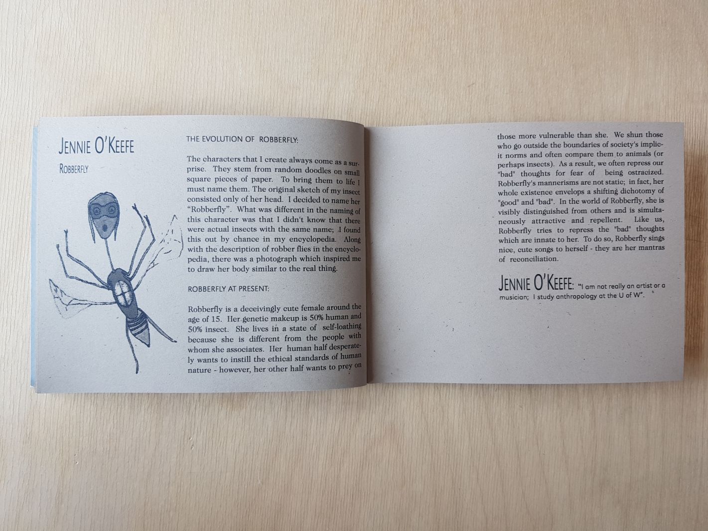 Jennie O'Keefe, « Robberfly » description